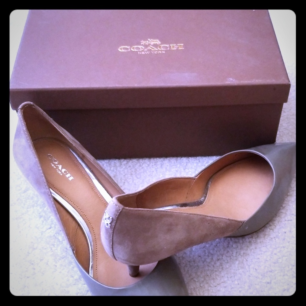 Genuine Coach kitten heels